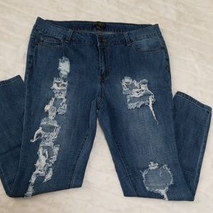 Forever21 Distressed Skinny Jeans